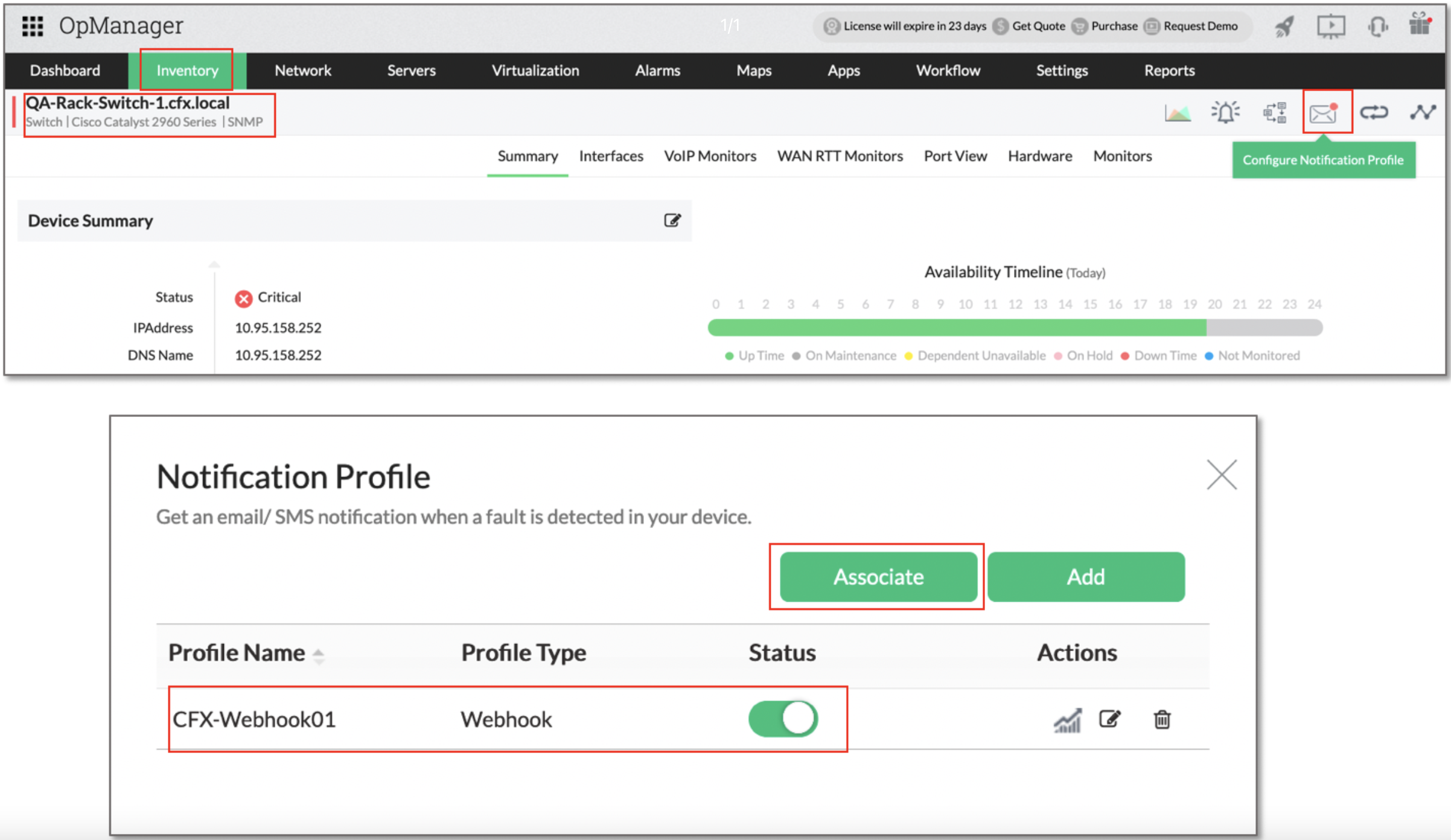 ManageEngine_OpManager_opmanager inventory